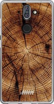 Nokia 8 Sirocco Hoesje Transparant TPU Case - Tree Rings #ffffff