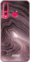 Huawei P30 Lite Hoesje Transparant TPU Case - Purple Marble #ffffff