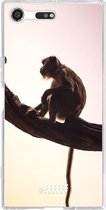 Sony Xperia XZ Premium Hoesje Transparant TPU Case - Macaque #ffffff