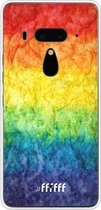 HTC U12+ Hoesje Transparant TPU Case - Rainbow Veins #ffffff