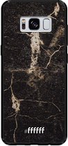 Samsung Galaxy S8 Hoesje TPU Case - Dark Golden Marble #ffffff