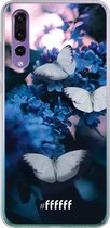 Huawei P30 Hoesje Transparant TPU Case - Blooming Butterflies #ffffff