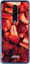 OnePlus 7 Pro Hoesje Transparant TPU Case - Strawberry Fields #ffffff