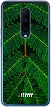 OnePlus 7 Pro Hoesje Transparant TPU Case - Symmetric Plants #ffffff