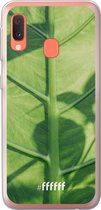 Samsung Galaxy A20e Hoesje Transparant TPU Case - Leaves Macro #ffffff