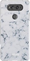 LG V20 Hoesje Transparant TPU Case - Classic Marble #ffffff