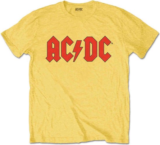 AC/DC - Logo Kinder T-shirt - Kids tm 10 jaar - Geel