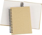 Spiraal gebonden notitieboek. bruin. A6. 60 gr. 1 stuk