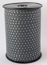 Krullint met Stippen Grijs 10 mm x 225 mtr (1 rol)