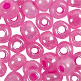 Rocailles. roze. d: 3 mm. afm 8/0 . gatgrootte 0.6-1.0 mm. 500 gr/ 1 doos