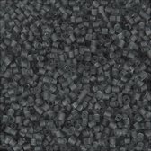 Rocailles 2-cut, d 1,7 mm, afm 15/0 , gatgrootte 0,5 mm, transparant grijs, 25 gr/ 1 doos