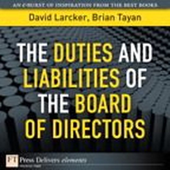 Duties and Liabilities of the Board of Directors, The - cover