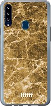 Samsung Galaxy A20s Hoesje Transparant TPU Case - Gold Marble #ffffff