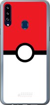 Samsung Galaxy A20s Hoesje Transparant TPU Case - Pokeball #ffffff