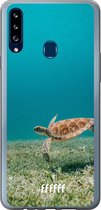 Samsung Galaxy A20s Hoesje Transparant TPU Case - Turtle #ffffff