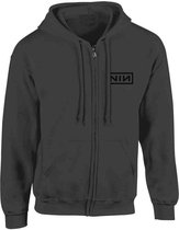 Nine Inch Nails Vest met capuchon -M- Classic Black Logo Grijs