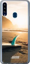 Samsung Galaxy A20s Hoesje Transparant TPU Case - Sunset Surf #ffffff