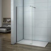 inloopdouche 72x185cm,douchescherm,140cm stabilisator,6mm helder veiligheidsglas nano easyclean antikalk,douchewand