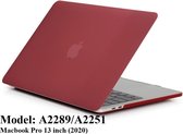 Macbook Case voor Macbook Pro 13 inch (2020) A2289/A2251 - Laptop Cover - Matte Wijnrood