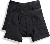 Fruit Of The Loom Heren Klassieke Boxershorts (2 stuks) (Zwart)