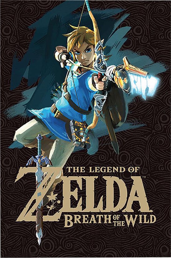 The Legend of Zelda Zelda Breath of the Wild Game Cover - Maxi Poster
