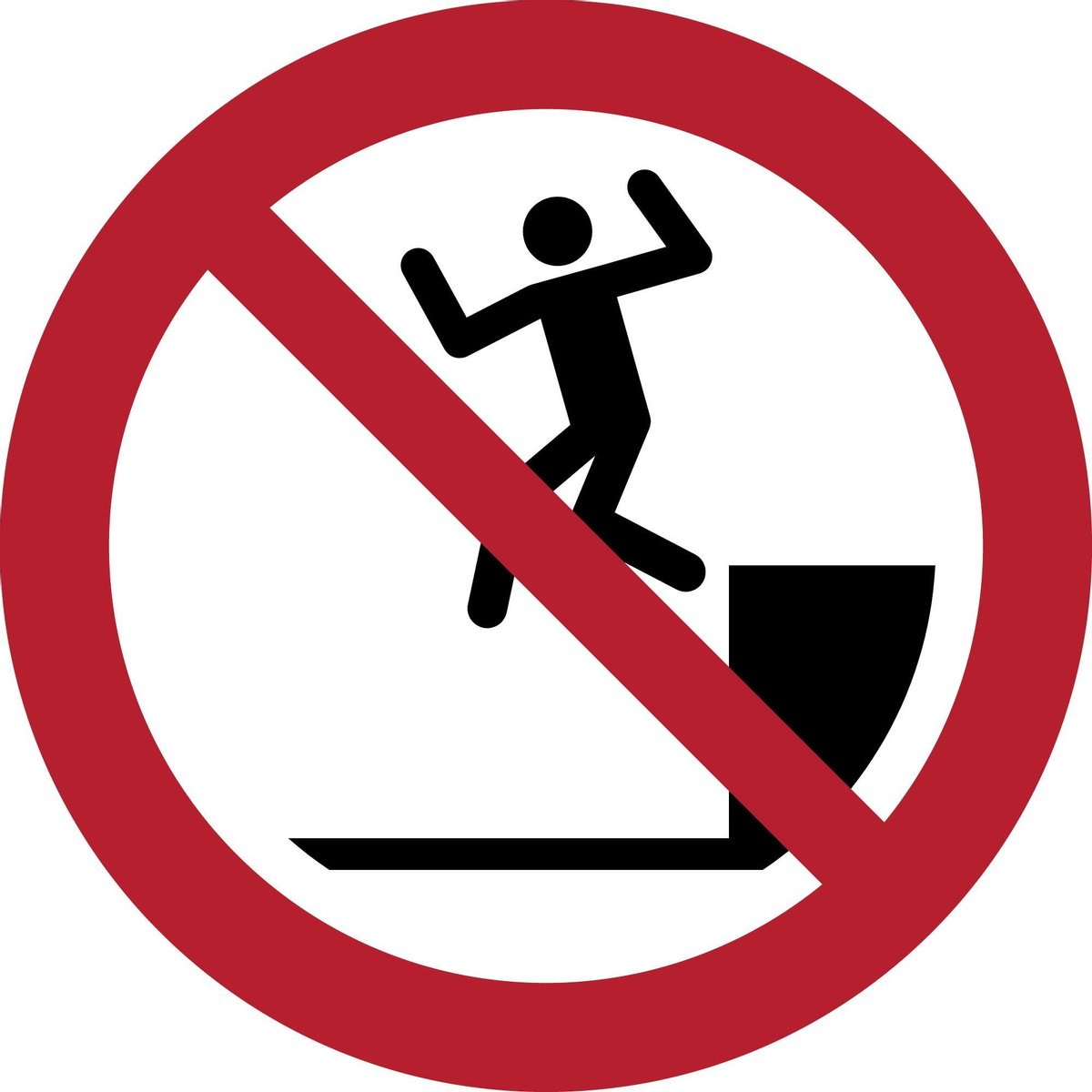 Pictogram bordje Verboden vanaf de kant te springen | Ø 200 mm - verpakt per 2 stuks Pictogram bordje Verboden vanaf de kant te springen | Ø 200 mm - verpakt per 2 stuks