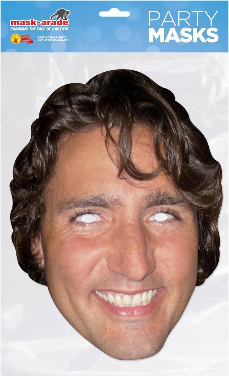 Mask-arade Justin Trudeau Celebrities Party Face Mask (Veelkleurig) - MASK-ARADE