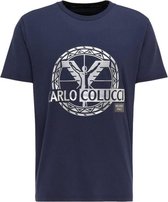 Carlo Colucci T-shirt - Blauw, XS