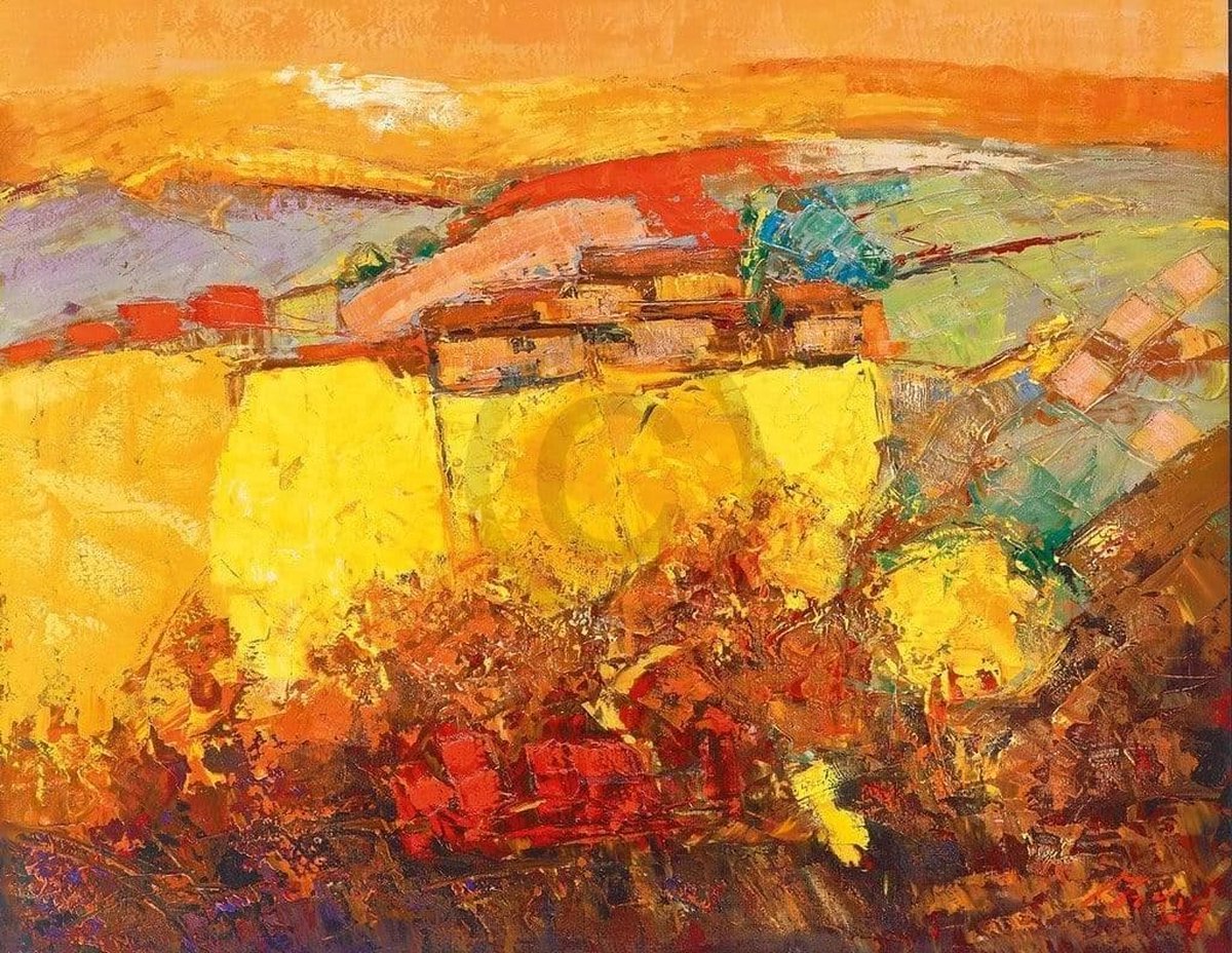 PGM Kunstdruk Madjid - Rapsfeld 90x70cm Divers
