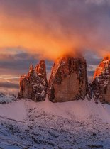 Fotobehang - Mountain Peaks In Italy 192x260cm - Vliesbehang
