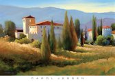 Carol Jessen - Blue Shadow in Tuscany I Kunstdruk 91x66cm