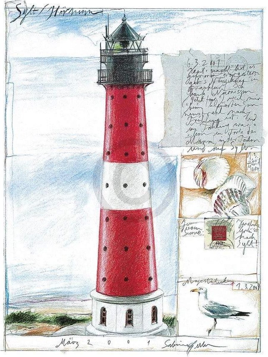 PGM Kunstdruk Sabine Gerke - Sylt / Hörnum 40x50cm Divers