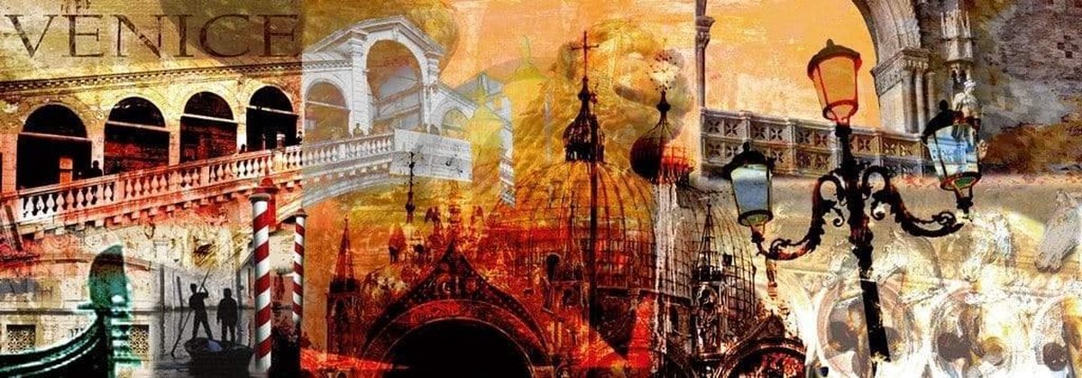 PGM Kunstdruk Saskia Porkay - Venice 100x35cm Divers