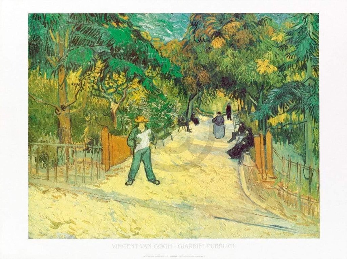 PGM Kunstdruk Vincent Van Gogh - Giardini Publici 80x60cm Divers