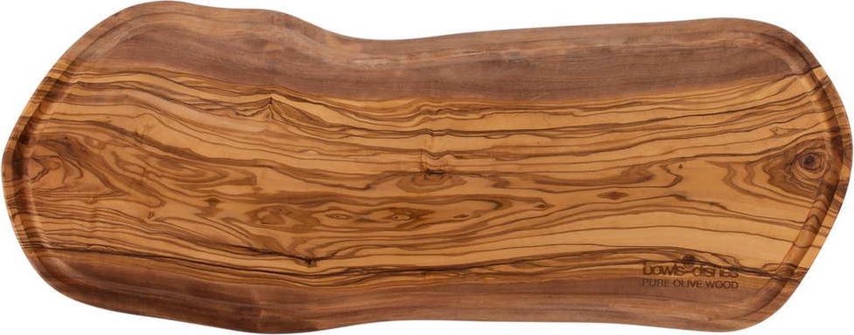 Bowls and Dishes Pure Olive Wood olijfhouten Steakplank | Borrelplank met sapgoot | BBQ plank 50 t/m 55 cm | cadeautip!