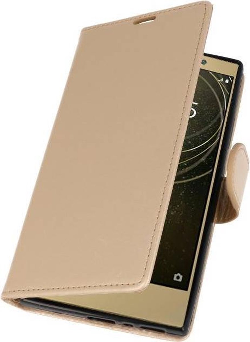 Wallet Cases Hoesje Geschikt voor Xperia L2 Goud
