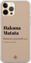 iPhone 12 Pro hoesje siliconen - Hakuna matata | Apple iPhone 12 Pro case | TPU backcover transparant