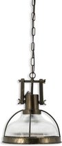 Hanglamp met glas - brons - Kolony - metalen hanglamp