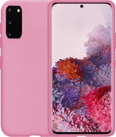 Samsung Galaxy S20 Hoesje Siliconen Case Back Cover Hoes - Roze