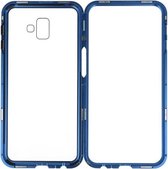 Wicked Narwal | Magnetic Back Cover voor Samsung Galaxy J6 Plus Blauw - Transparant