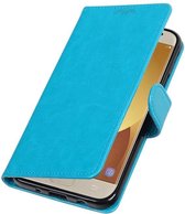 Wicked Narwal | Samsung Galaxy J7 2017 Portemonnee hoesje booktype wallet Turquoise