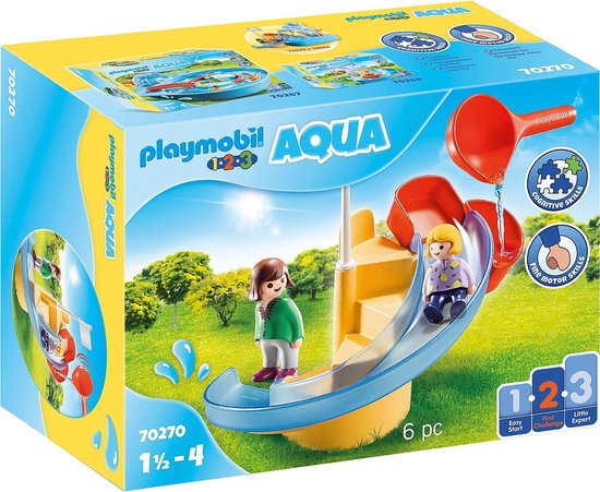 PLAYMOBIL 1.2.3 Aqua Toboggan aquatique - 70270 | bol.com