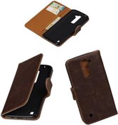 Wicked Narwal | Premium TPU PU Leder bookstyle / book case/ wallet case voor LG K7 Mocca