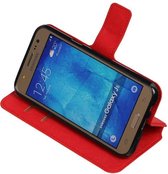 Wicked Narwal | Cross Pattern TPU bookstyle / book case/ wallet case voor Samsung galaxy j5 2015 Rood