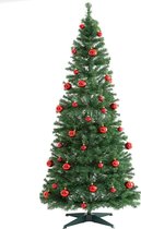 Sapin de Noël avec décoration, avec éclairage, 180cm, vert foncé, facile à mettre en place, sapin de Noël complet, montage rapide