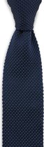 We Love Ties - Stropdas gebreid donkerblauw - polyester