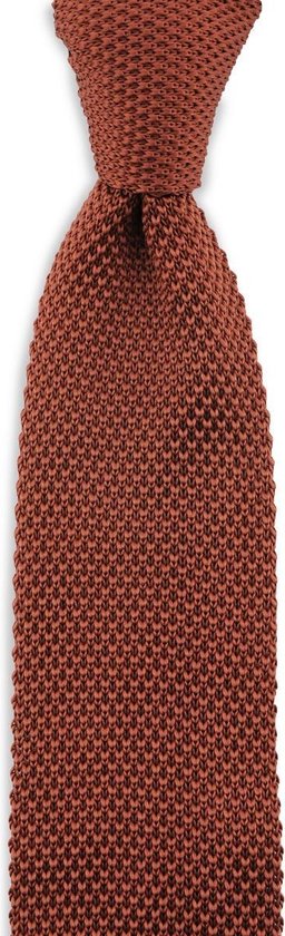 Cravate tricotée Sir Redman marron rouille, polyester