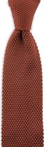 Sir Redman - gebreide stropdas - roestbruin - polyester