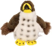 Pluche havik knuffel 13 cm speelgoed- Vogel dierenknuffels/knuffeldieren/knuffels voor kinderen