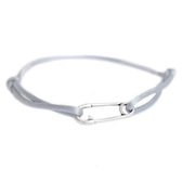 Safety pin bracelet silver